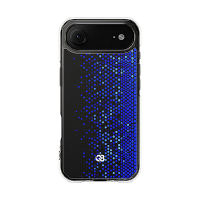 Cobalt Hex Dispersion · Clear Impact Magnetic Phone Case for iPhone · Blue