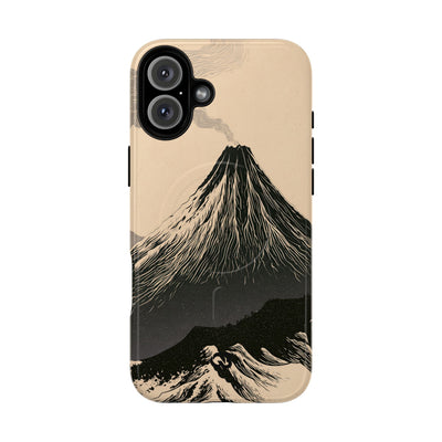 Beige Tough 2.0 Magsafe Phone Case for iPhone - Obsidian Ink Summit