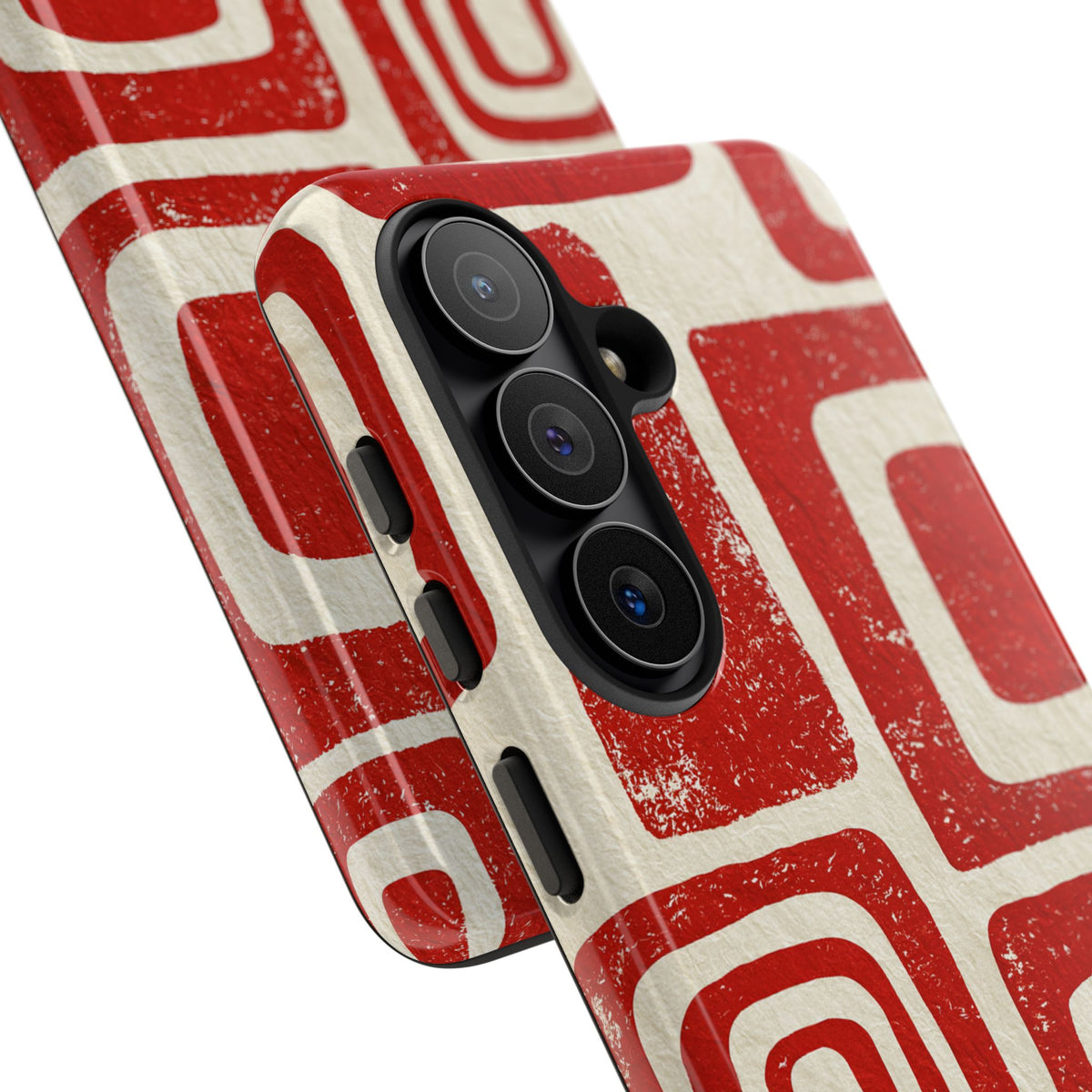 Vermilion Block Motif · Tough Phone Case for Samsung · Red