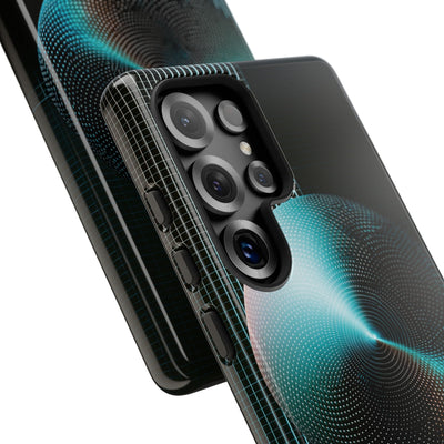 Blue Tough Phone Case for Samsung - Cyan Vector Sphere