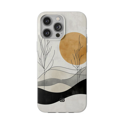 Burnt Horizon Lines · Soft Phone Case for iPhone