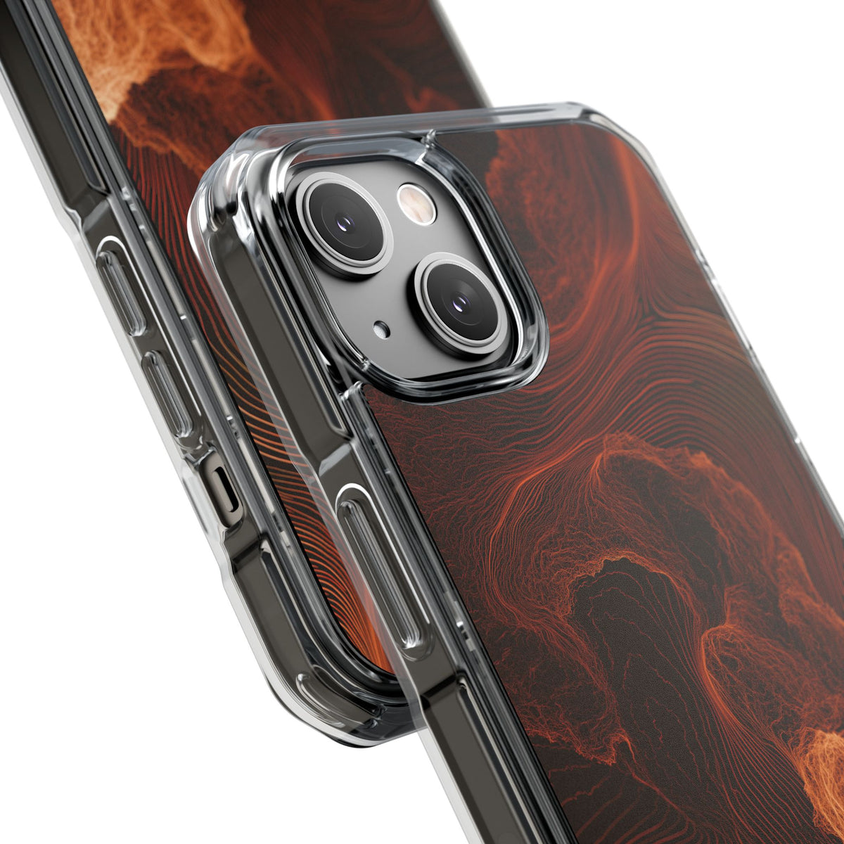 Amber Filament · Clear Impact Magnetic Phone Case for iPhone · Orange