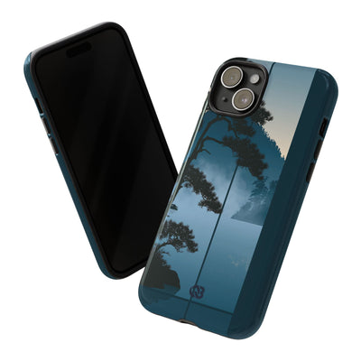 Blue Tough Phone Case for iPhone - Kyoto Mist Pine