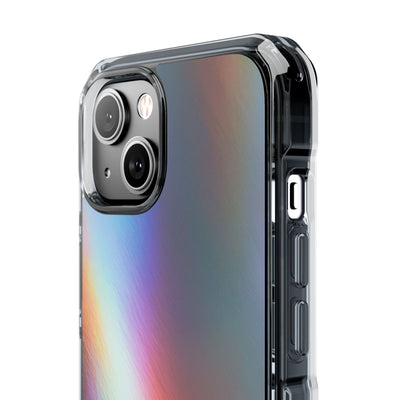 Prismatic Ray · Clear Impact Magnetic Phone Case for iPhone · Blue