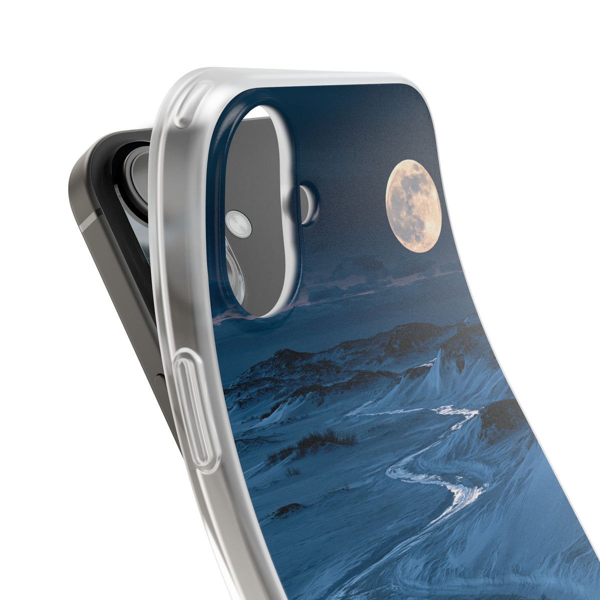 Arctic Moon Drift · Lite Phone Case for iPhone ·  Blue