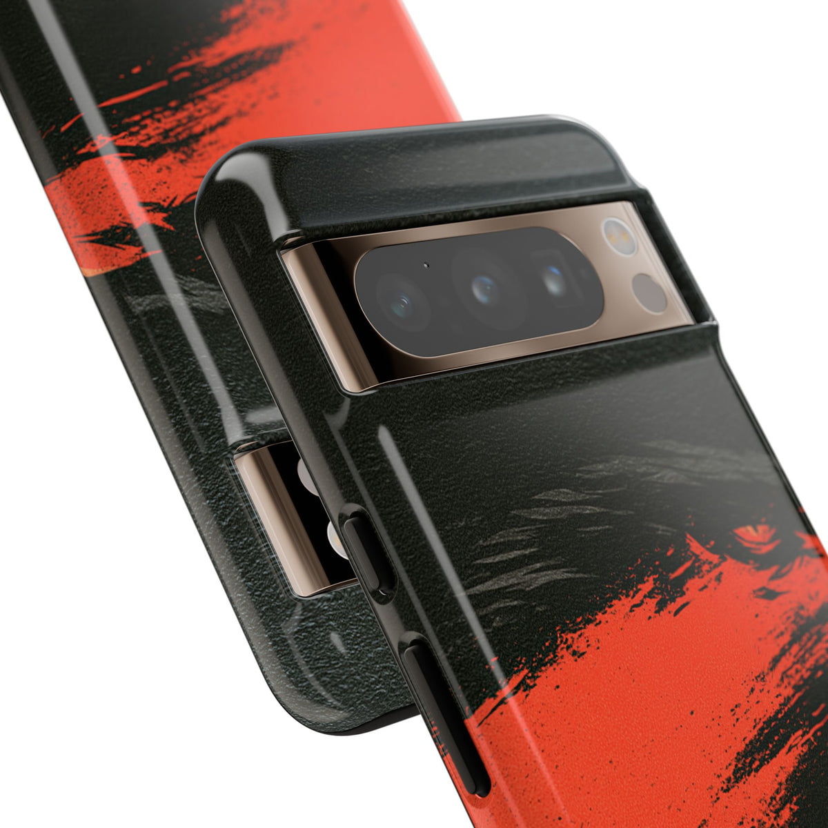 Crimson Raptor Noir · Tough Phone Case for Pixel ·  Black