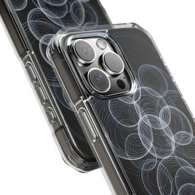 Black Impact MagSafe Phone Case for iPhone - Frosted Ring Matrix