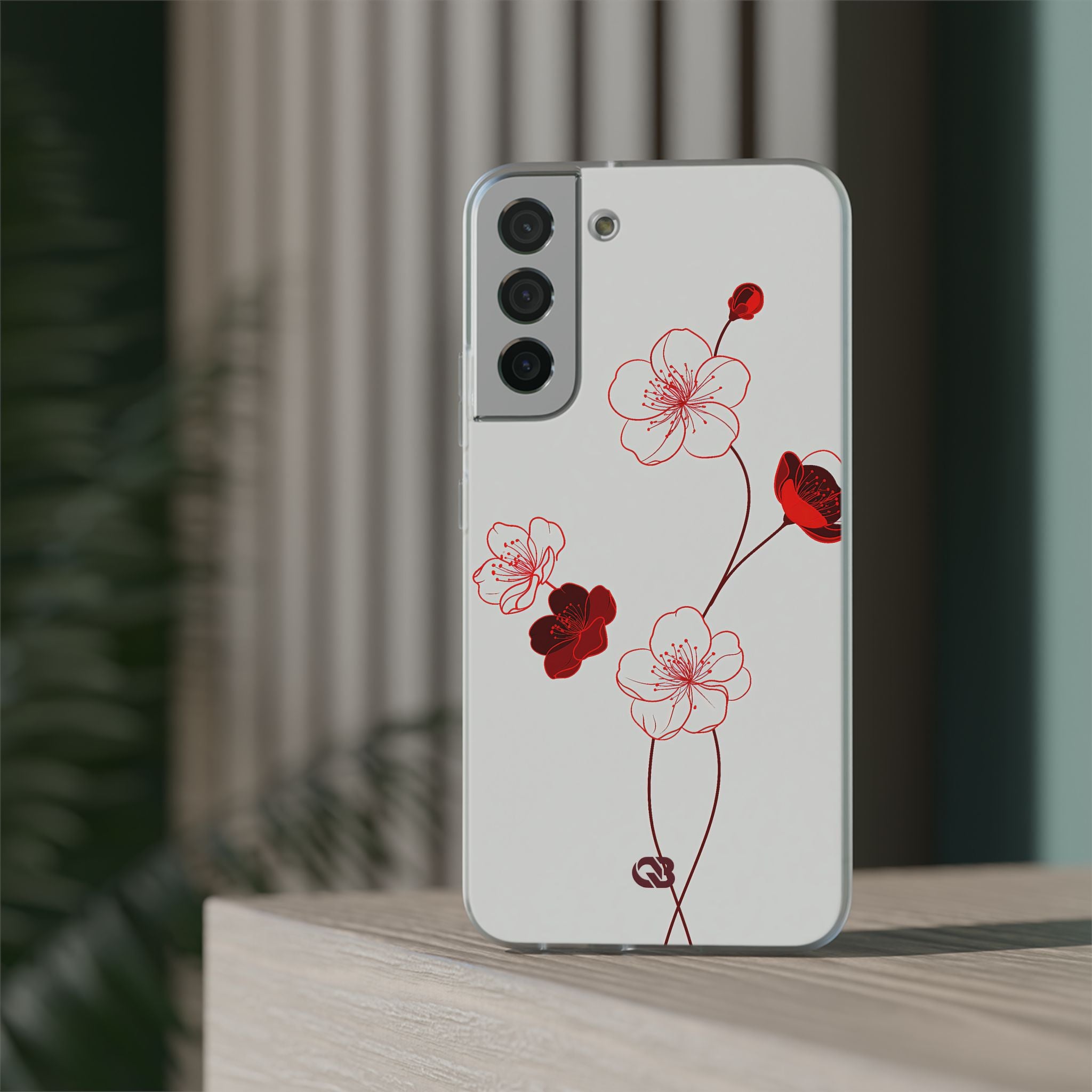 Red Lite Phone Case for Samsung - Kyoto Ember Bloom