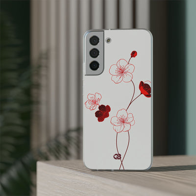 Red Lite Phone Case for Samsung - Kyoto Ember Bloom