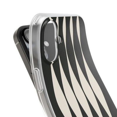 Black Lite Phone Case for iPhone - Ivory Spindle Grid