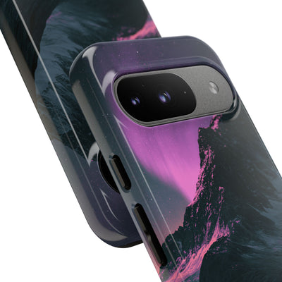 Arctic Aurora Summit · Tough Phone Case for Pixel ·  Black