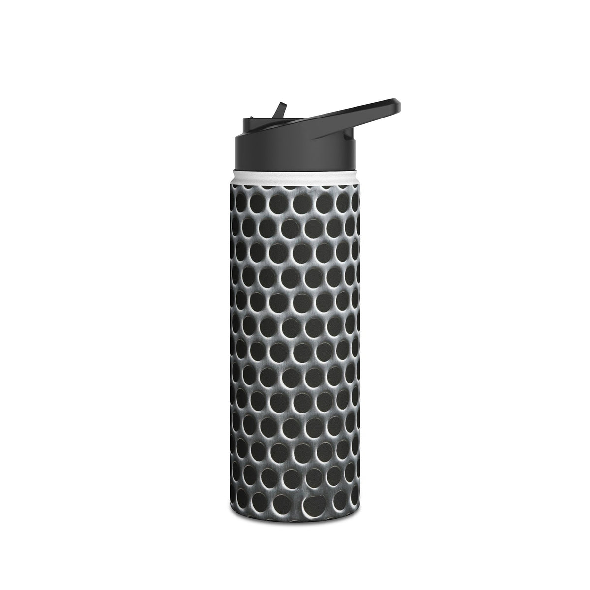 Brushed Perforated Steel · Insulated Water Bottle · Silver