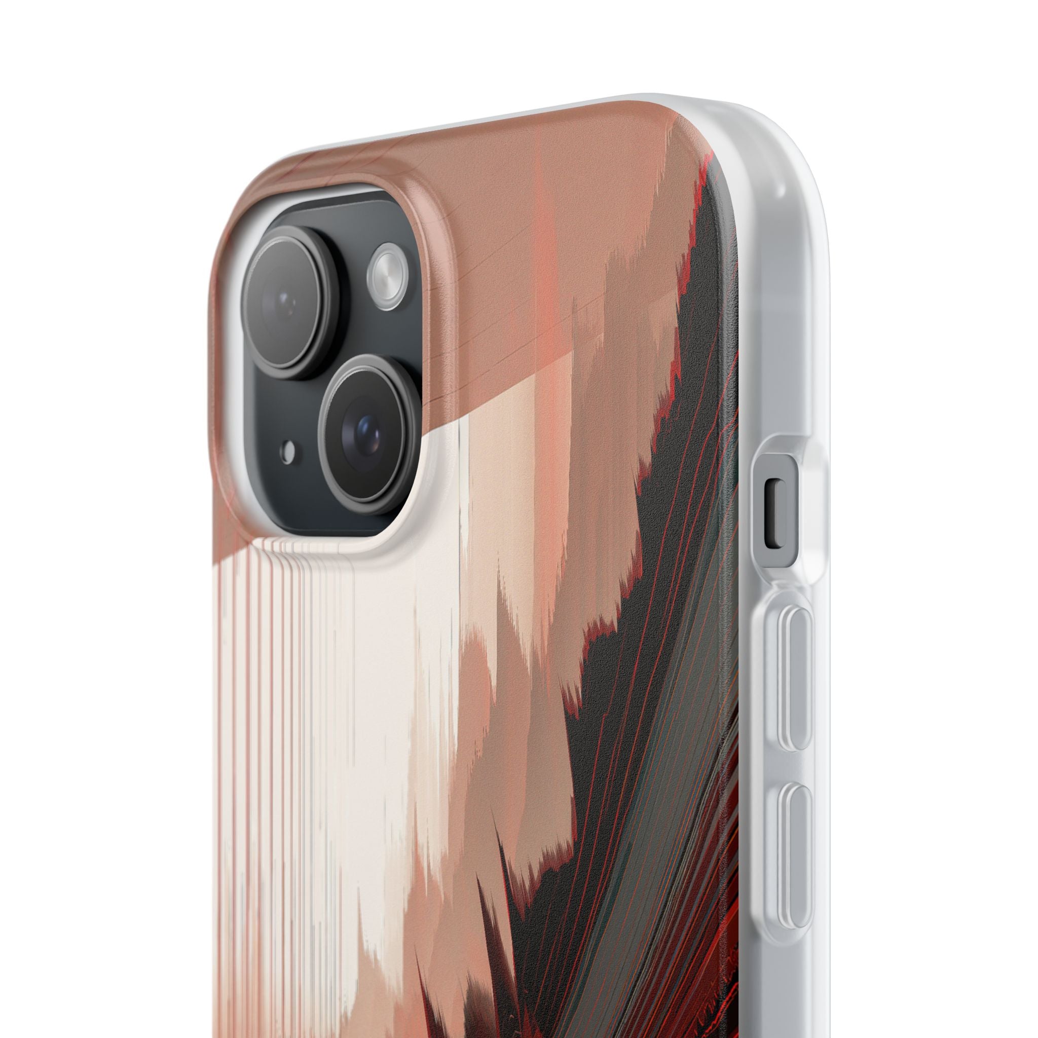Red Lite Phone Case for iPhone - Crimson Pulse Horizon