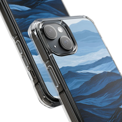 Blue Impact MagSafe Phone Case for iPhone - Cobalt Ridge Tides