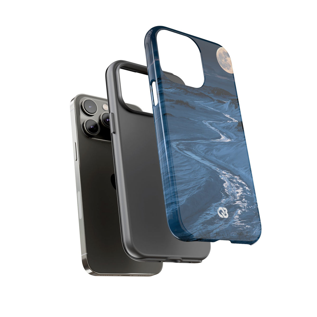 Arctic Moon Drift · Tough Phone Case for iPhone · Blue
