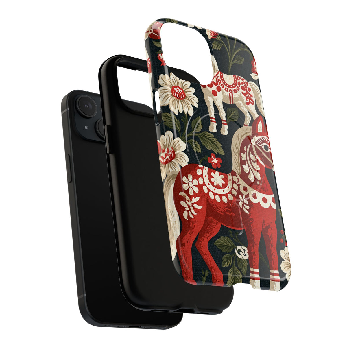 Nordic Dala Meadow · Tough 2.0 Magnetic Phone Case for iPhone · Red