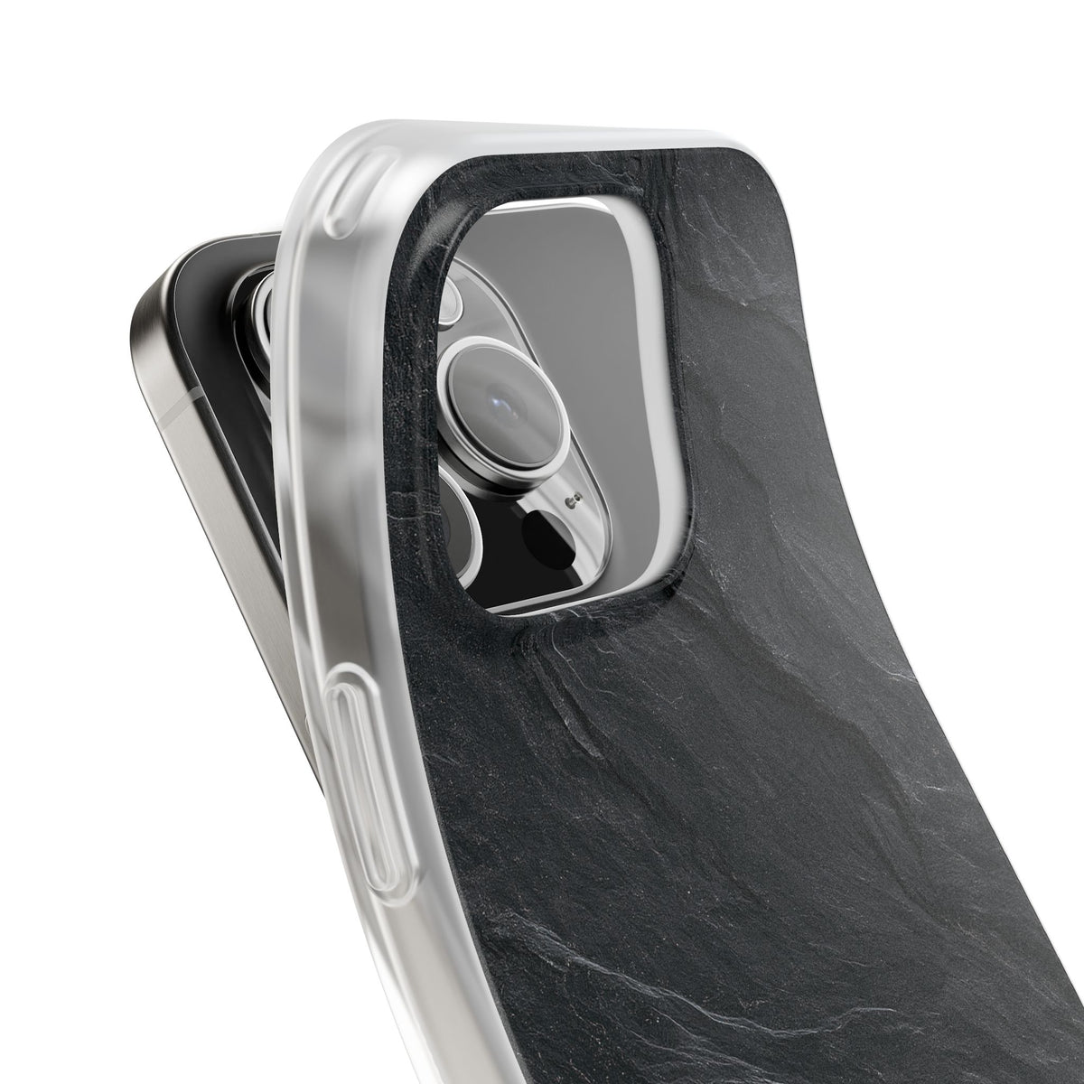 Dark Slate Strata · Lite Phone Case for iPhone ·  Black