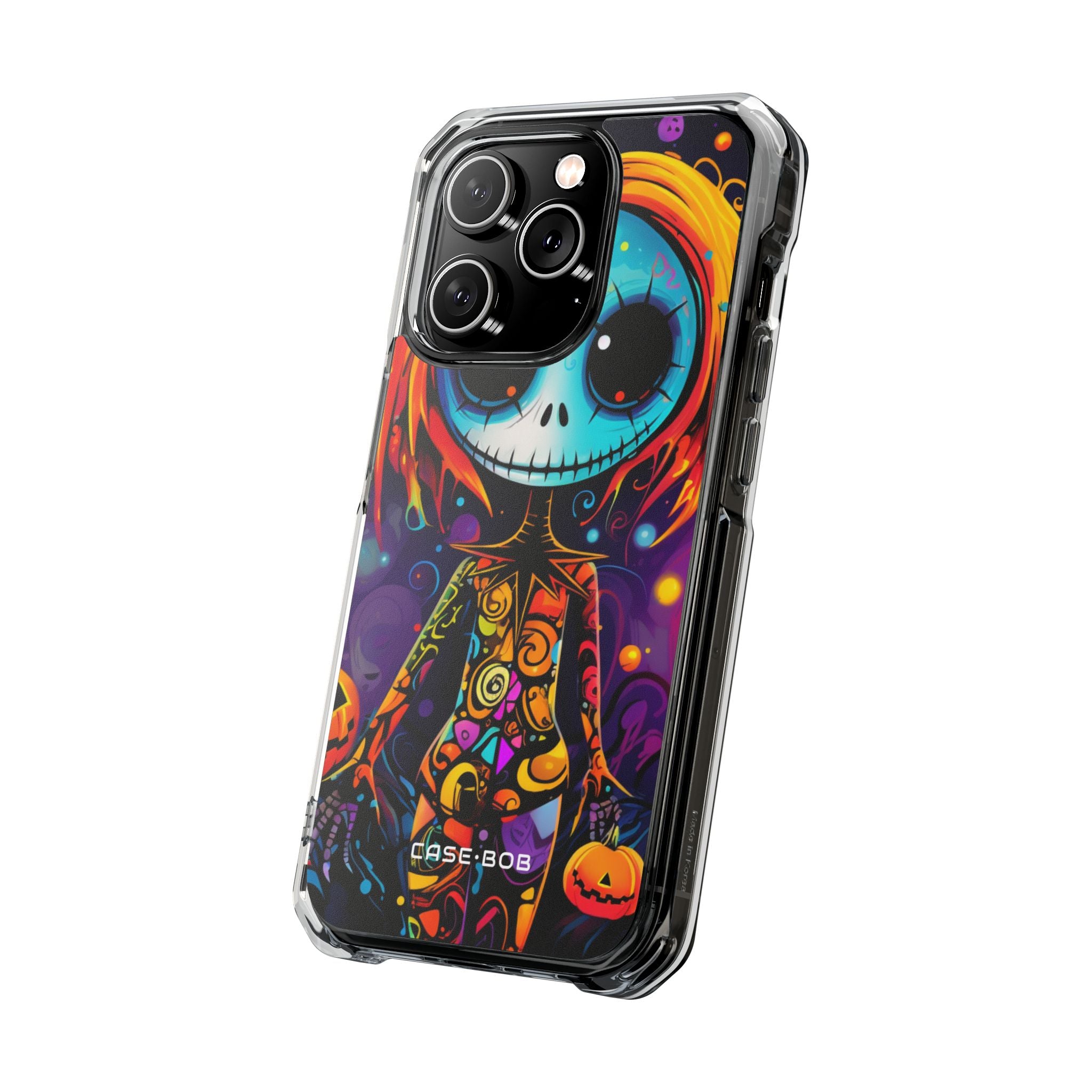 Blue Skull Swirl iPhone 14 Pro Case - Impact - CASE•BOB