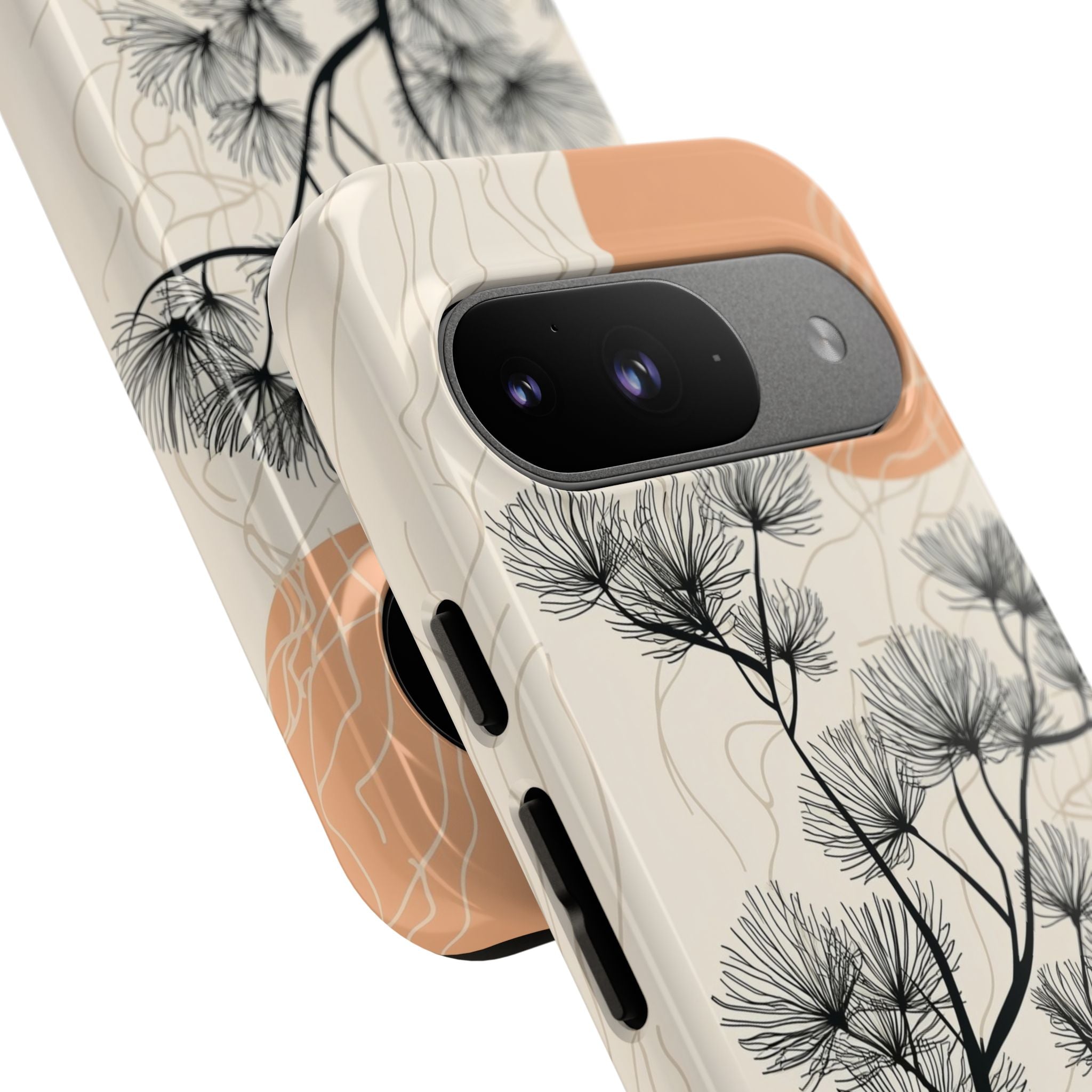 Spiky Tree Sunset Google Pixel 9 Case - Tough