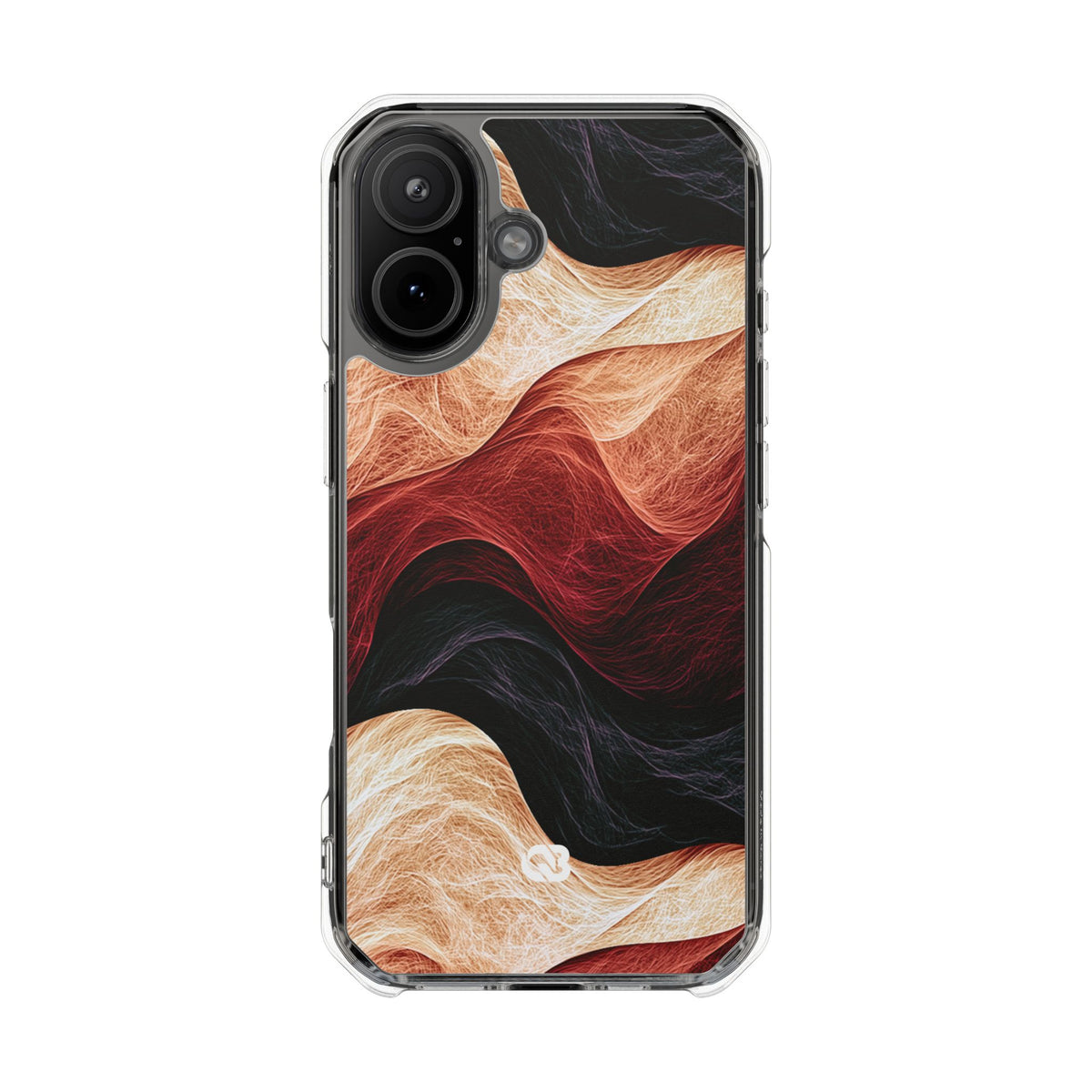 Ember Wave Dispersion · Clear Impact Magnetic Phone Case for iPhone · Red