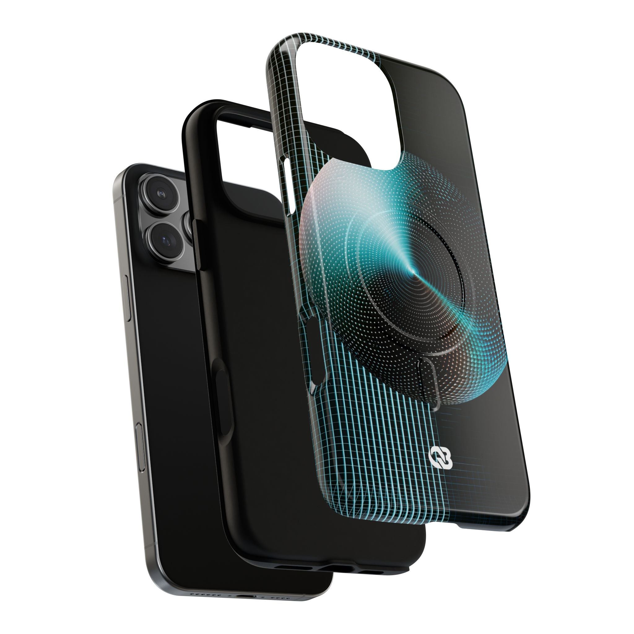 Blue Tough 2.0 Magsafe Phone Case for iPhone - Cyan Vector Sphere