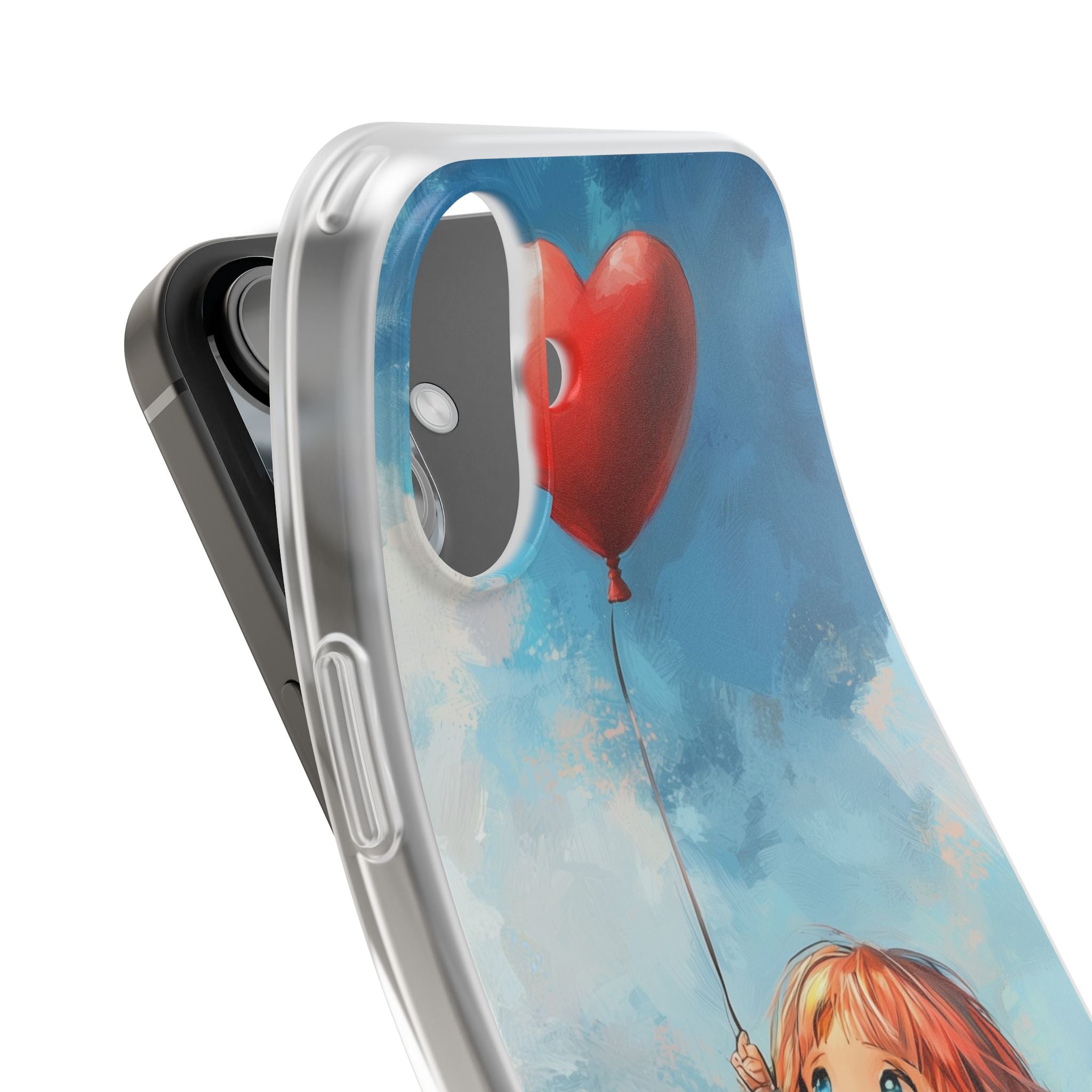 Heart Balloon Whimsy iPhone 16 Plus Case - Soft