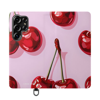 Glossy Cherry Glow - Samsung S25 Ultra Case - Wallet