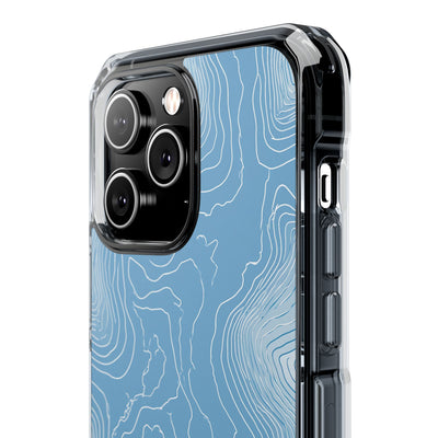 Blue Impact MagSafe Phone Case for iPhone - Glacial Ridge Topo