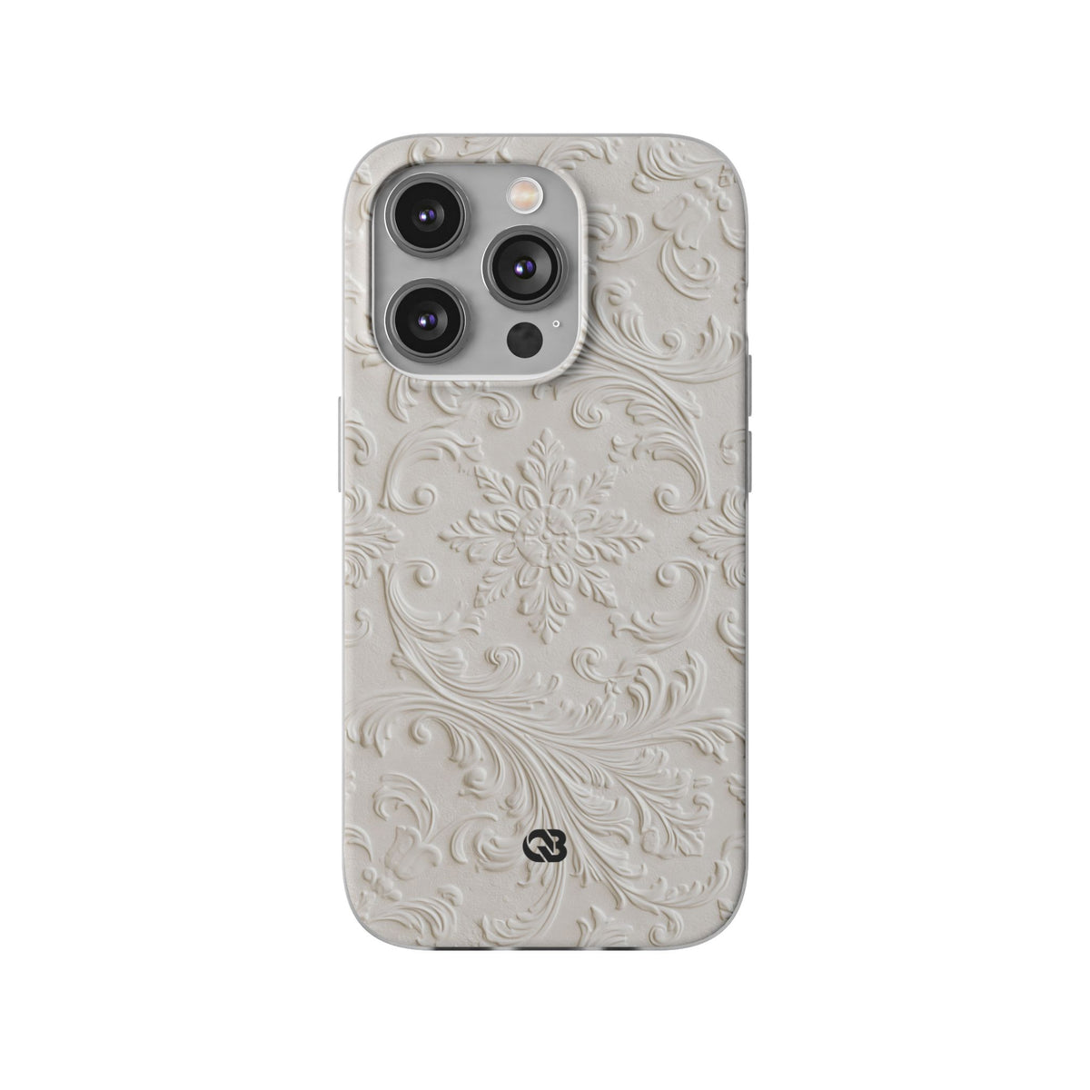 Ivory Baroque Relief · Lite Phone Case for iPhone ·  White
