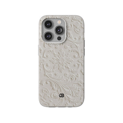 Ivory Baroque Relief · Lite Phone Case for iPhone ·  White
