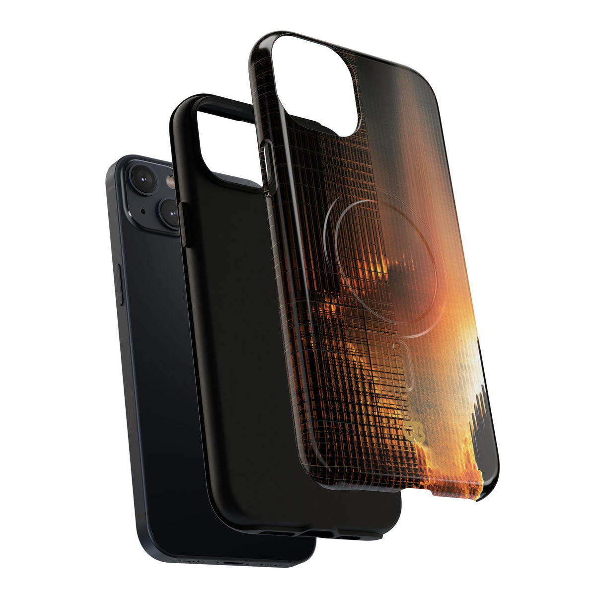 Luminous Grid · Tough 2.0 Magnetic Phone Case for iPhone · Black
