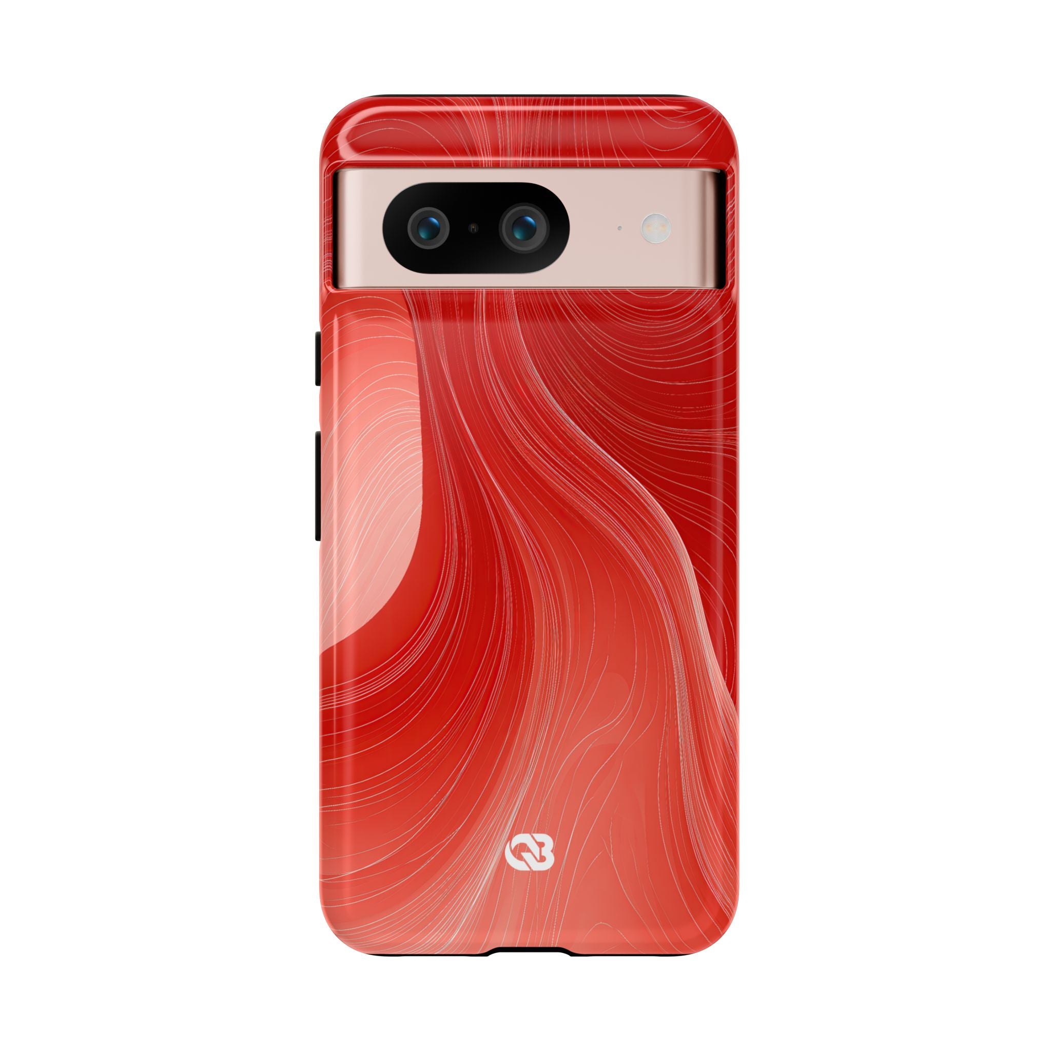 Red Tough Phone Case for Google Pixel - Crimson Silk Strands