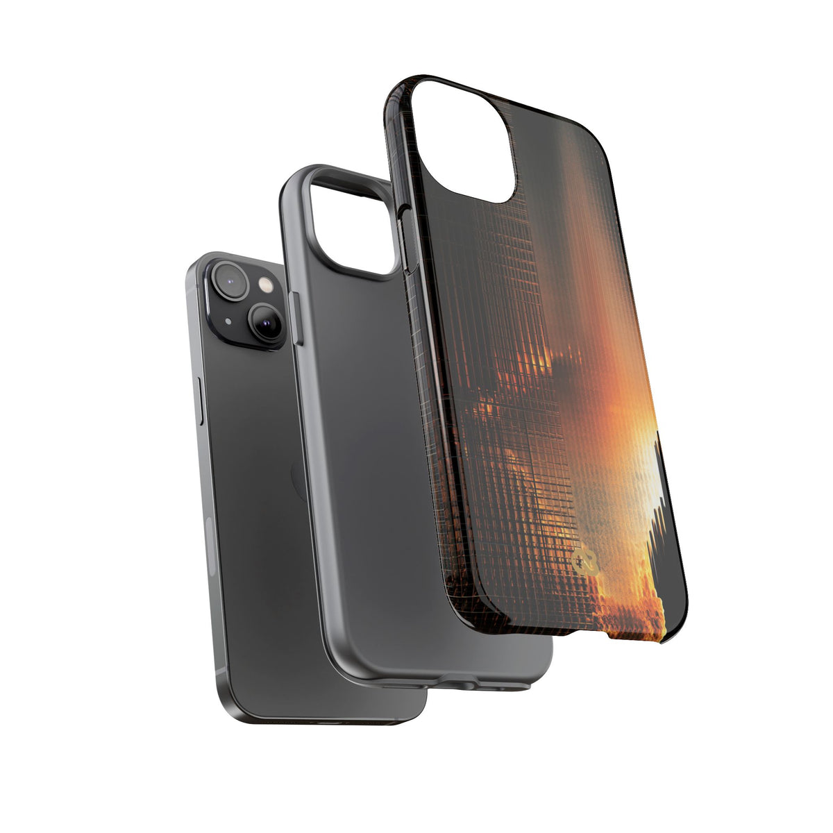 Luminous Grid · Tough Phone Case for iPhone · Black