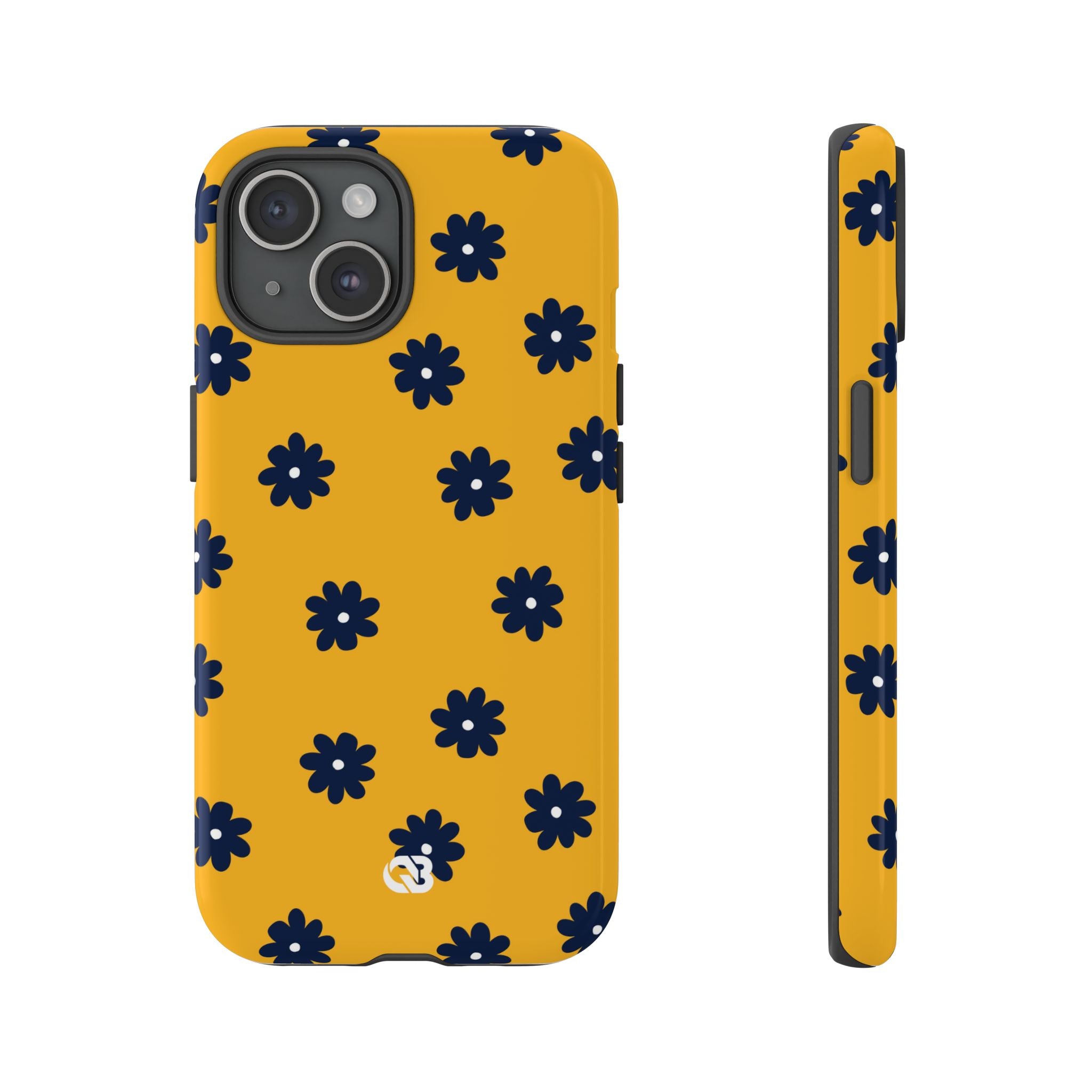 Navy Daisy Mustard · Tough Phone Case for iPhone