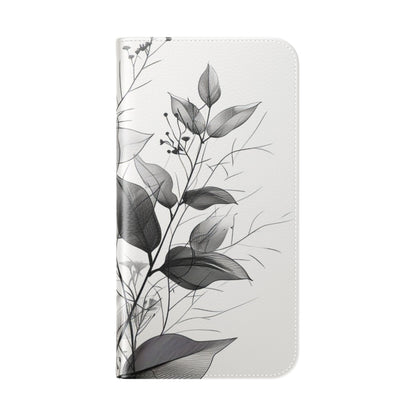 Silver Leaves - iPhone 16 Max Case - Wallet
