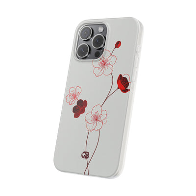 Red Lite Phone Case for iPhone - Kyoto Ember Bloom