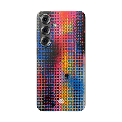 Chromatic Halftone Grid · Lite Phone Case for Samsung · Blue