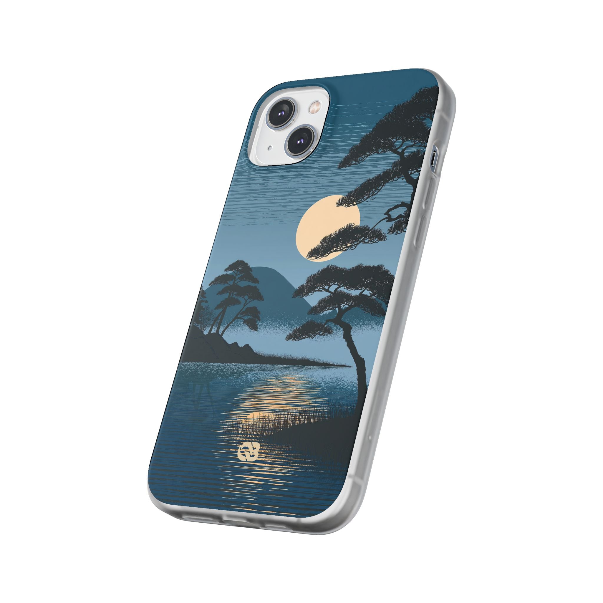 Blue Lite Phone Case for iPhone - Midnight Kyoto Pine