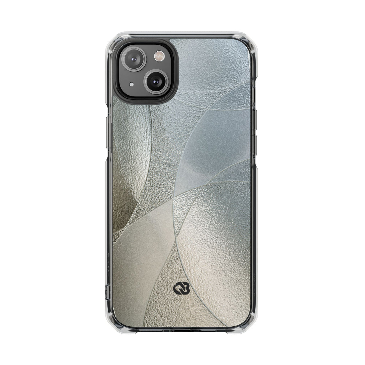 Refracted Arcs · Clear Impact Magnetic Phone Case for iPhone ·  Silver
