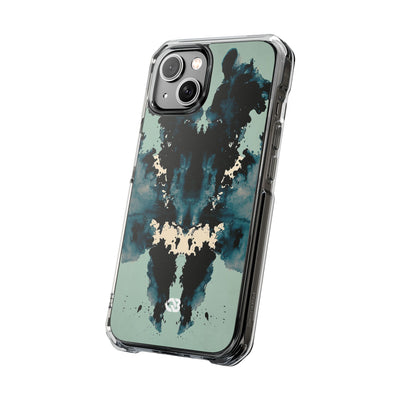 Rorschach Ink Void · Clear Impact Magnetic Phone Case for iPhone ·  Black