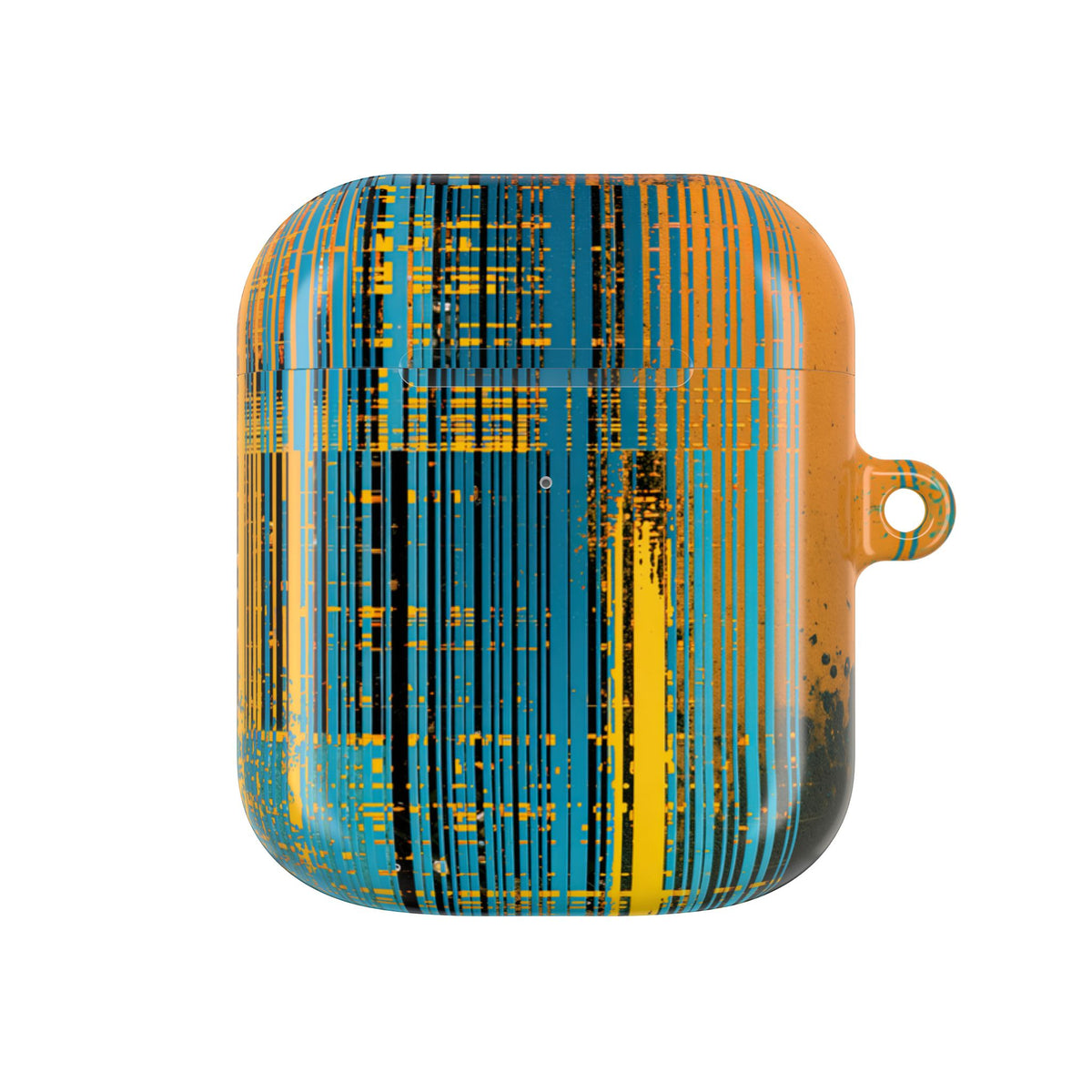 Cyber Glitch Stream · Hard Case for AirPods & AirPods Pro · Teal