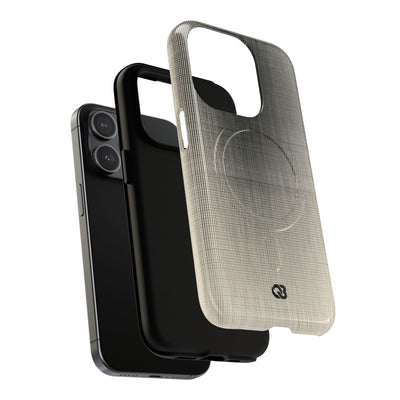 Beige Tough 2.0 Magsafe Phone Case for iPhone - Carbon Screen Grid