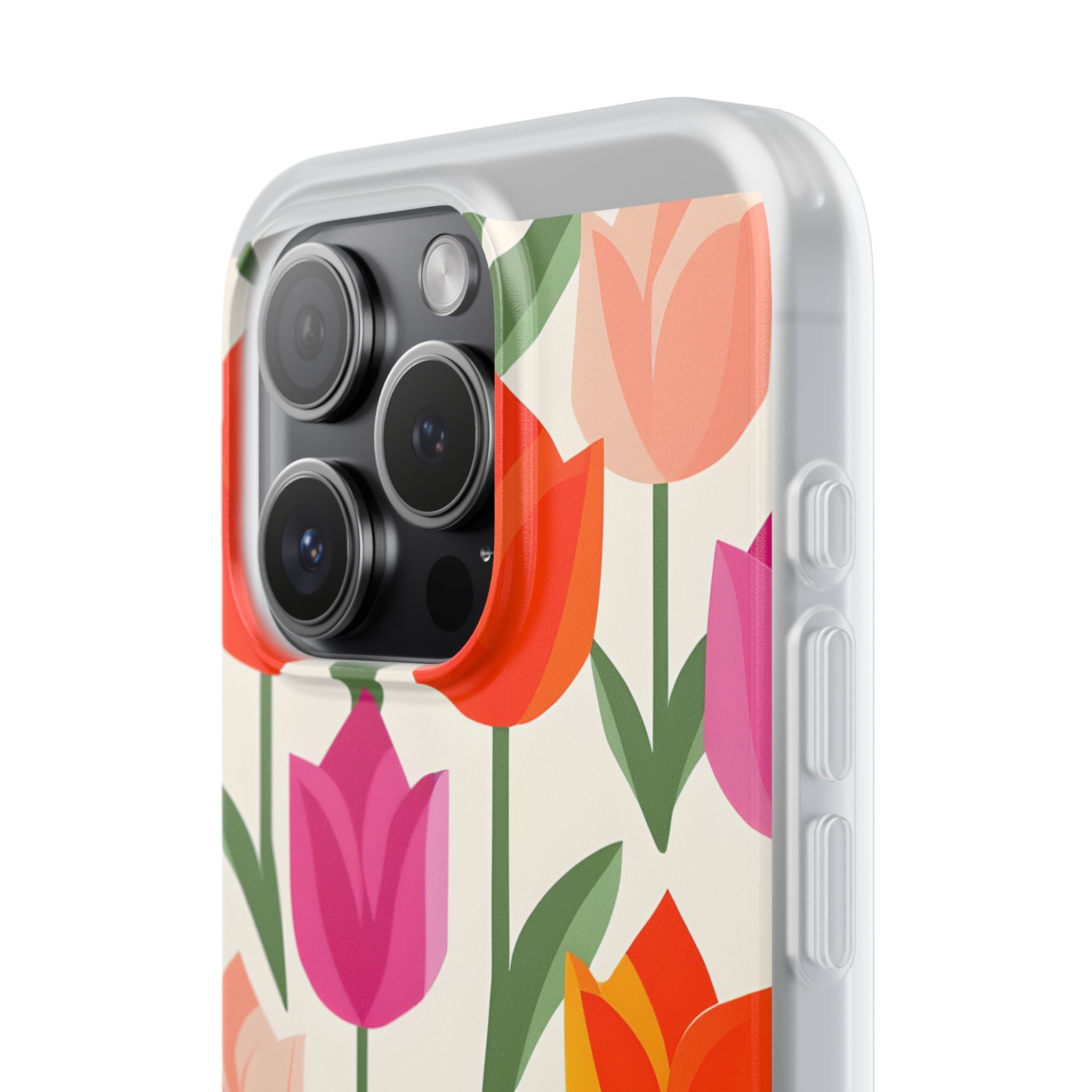 Vibrant Petal Grid · Soft Phone Case for iPhone