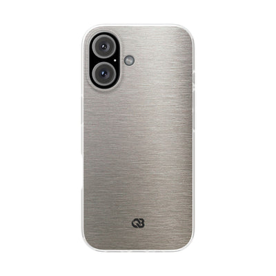Brushed Silver Alloy · Lite Phone Case for iPhone ·  Silver