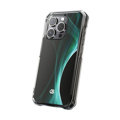 Emerald Lumen · Clear Impact Magnetic Phone Case for iPhone · Green