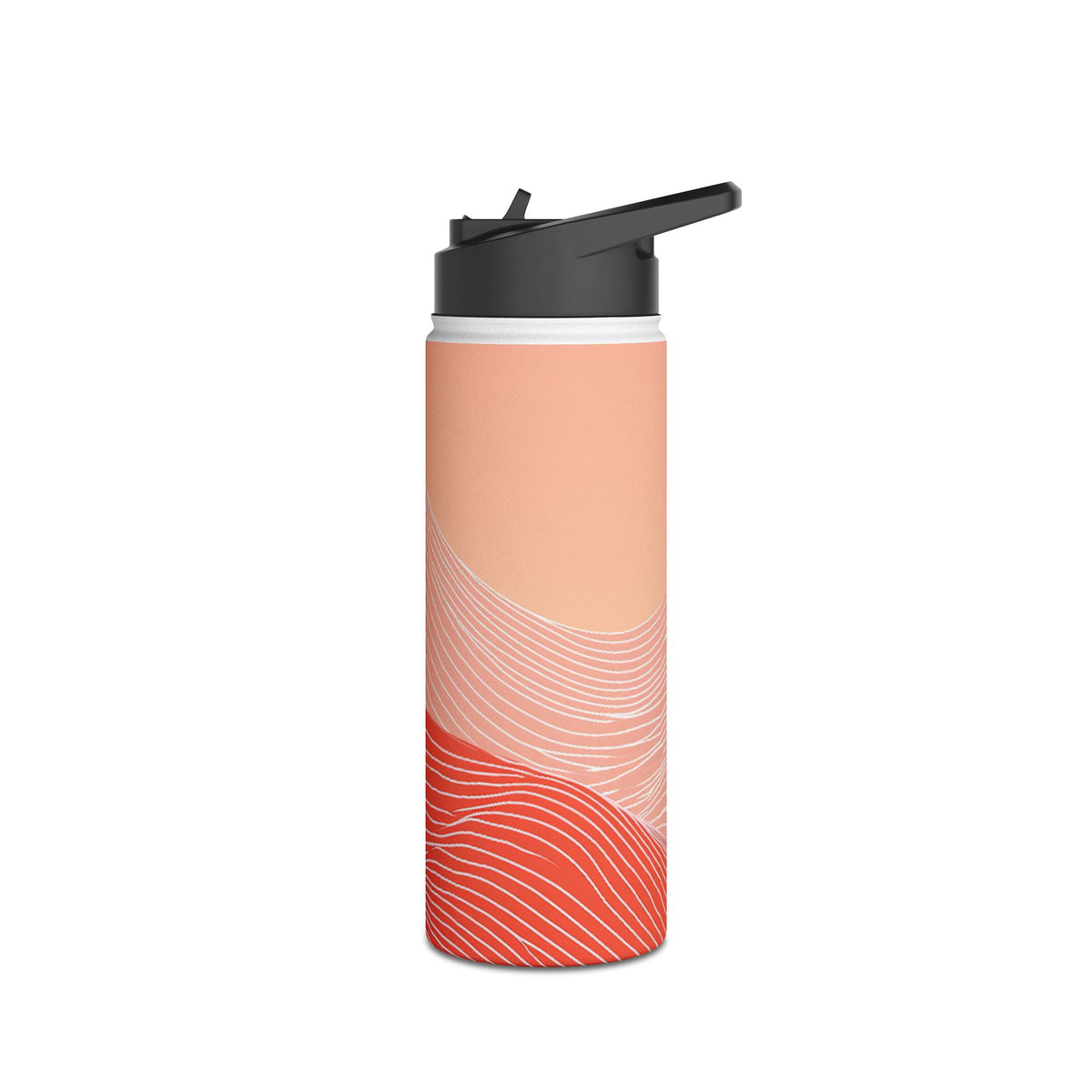 Coral Ridge Contours · Insulated Water Bottle · Red