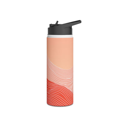 Coral Ridge Contours · Insulated Water Bottle · Red