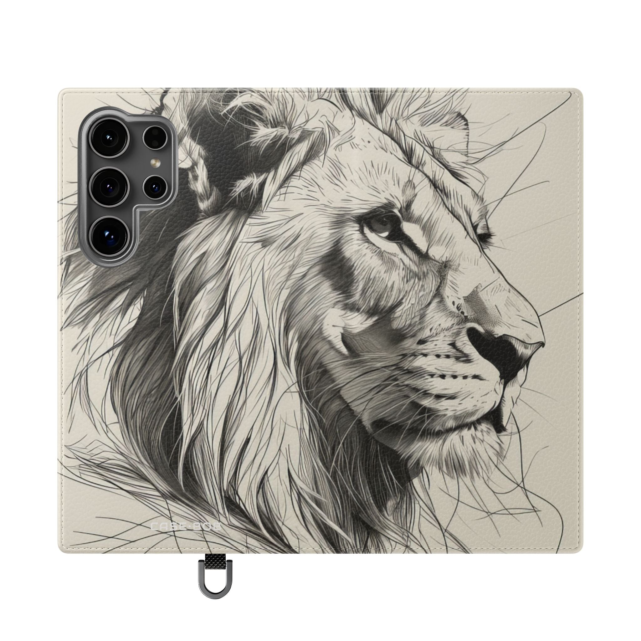 Lion Whisper Gray - Samsung S24 Ultra Case - Wallet