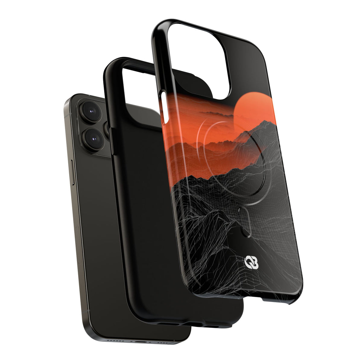 Solar Ridge Mesh · Tough 2.0 Magnetic Phone Case for iPhone · Black