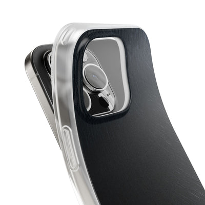 Black Lite Phone Case for iPhone - Midnight Brushed Grain